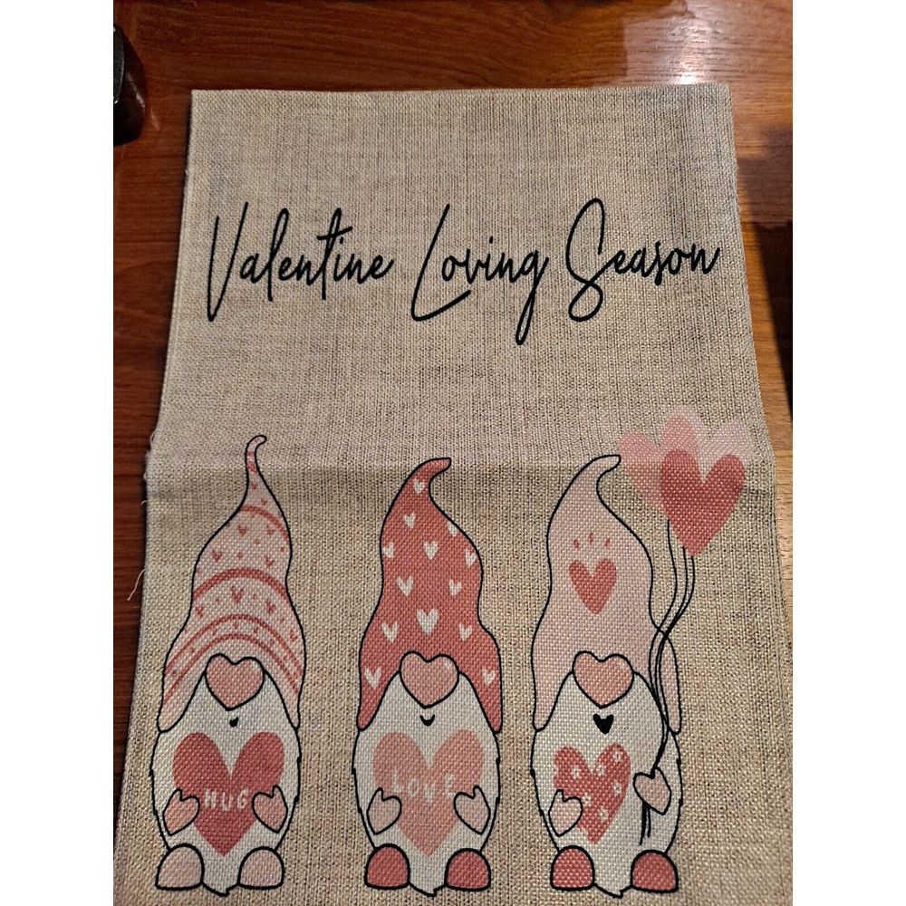NEW Home & Garden 1pc Double‎ Sided Valentine's Loving Garden Flag 12x18